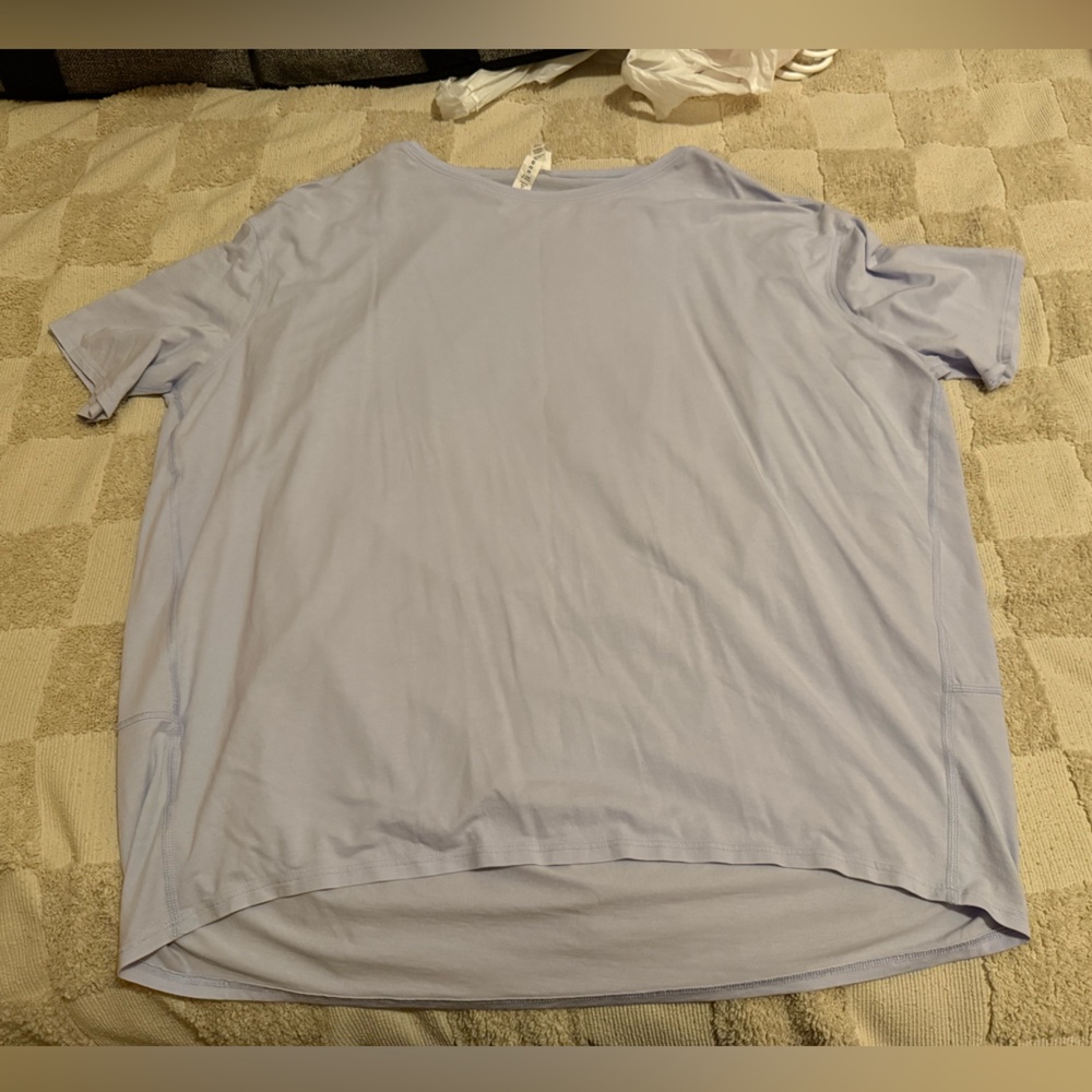 Lululemon back in action tee Light Blue short Sleeve Top